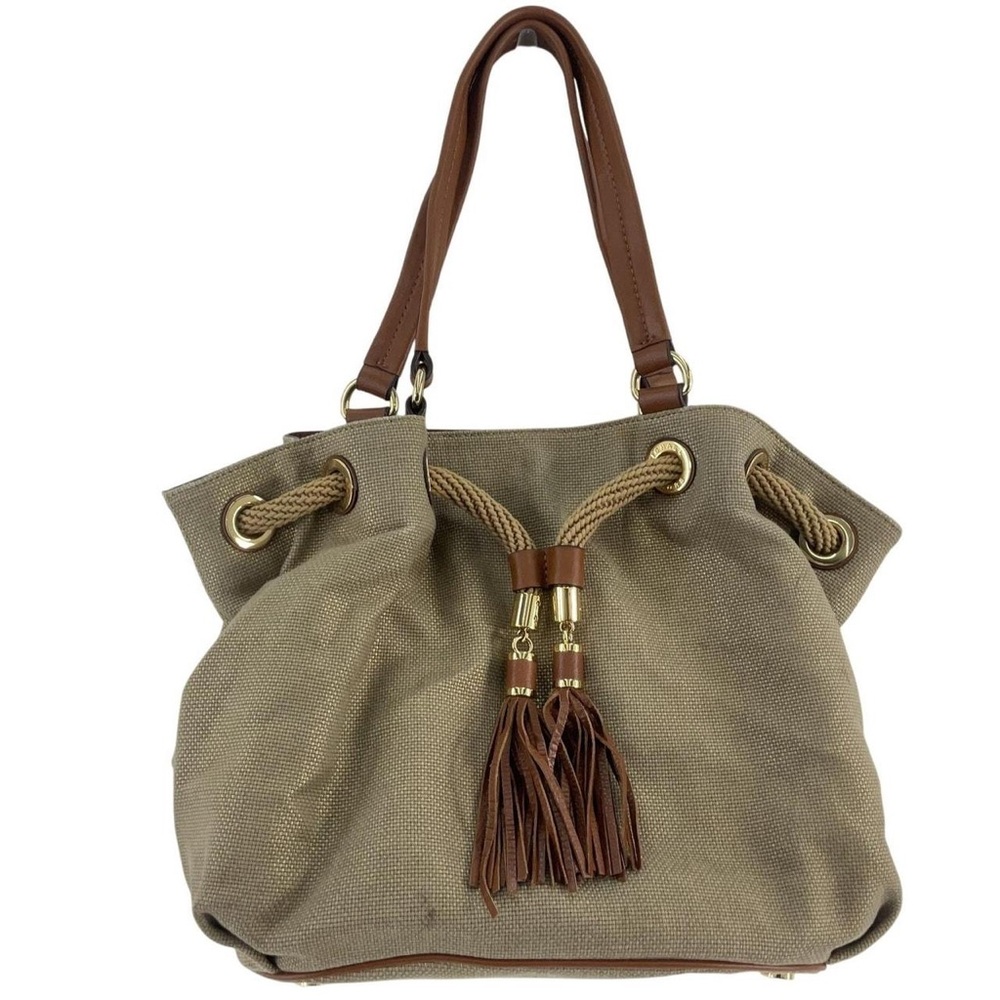 Michael Kors Tan Shoulder Bag with Tassel Details